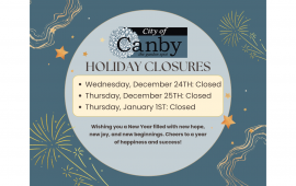 2025 City of Canby Holiday Closure
