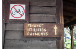 Utilities payment sign 
