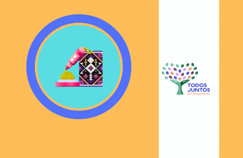 Picture of 3D Pen and Perler Bead Design with Todos Juntos Logo.