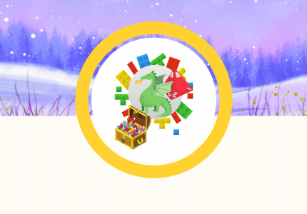 Image of dragon, d&d dice, and LEGO