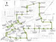 Canby Loop Map and Stop Names