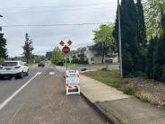Relocated Bus Stop at Northeast Territorial Road and N. Redwood Street