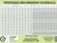 99X Weekday Proposed Schedule Effective: September 8th, 2026 99X Weekday Proposed Schedule Effective: September 8th, 2026
