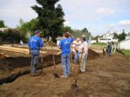 Volunteers on worksite