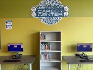 Photo of Career Center computer stations 