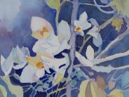 blue and yellow flowers