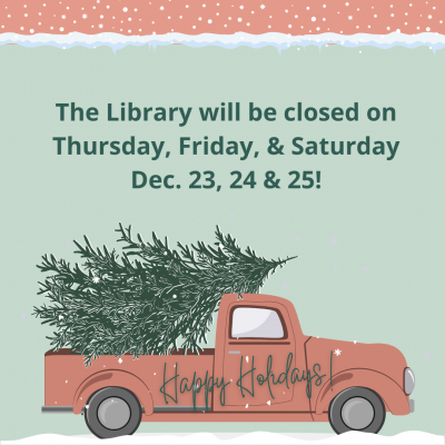 Pickup truck with fir tree