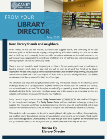library director newsletter