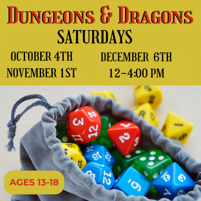 Yellow background with a bag of gaming dice.