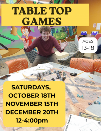 Excited guy looking at gaming table with a tabletop game.