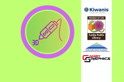 Image of a 3D Pen and support group logos