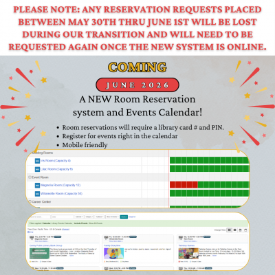 image with coming soon june 2026 and pictures of room reservation availability grid and event calendar card view