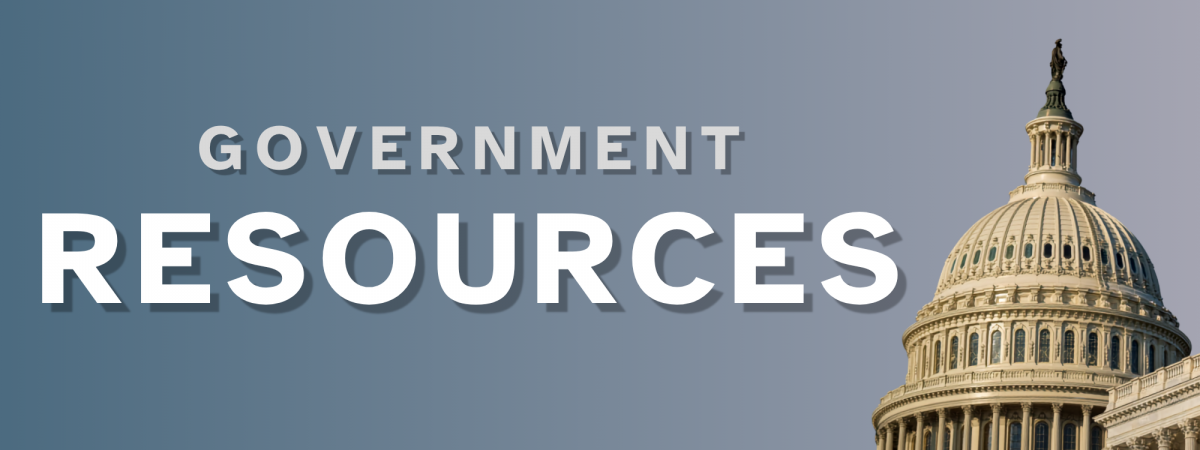 Government Resources blue/gray background with the capitol building and 'Government Resources' text