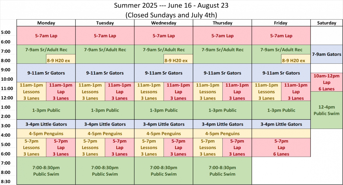 summer block calendar 2025