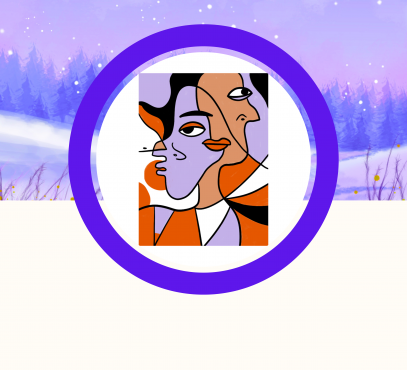 Image of Picasso like art with multiple colors. 